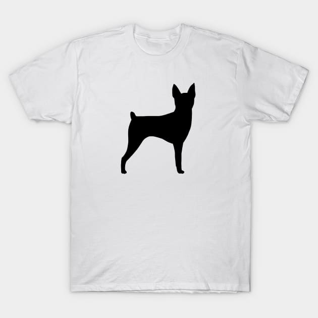 Toy Fox Terrier Silhouette T-Shirt by Coffee Squirrel